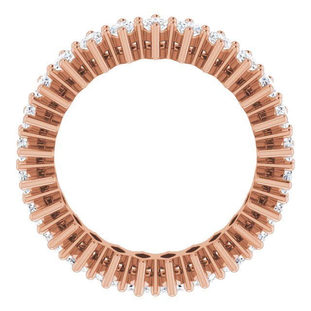 14K Gold Marquise Lab-Grown Diamond Shared-Prong Eternity Band – 4.3x2.25 mm Stones - Rose Gold - view 2