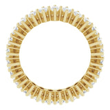 14K Gold Marquise Lab-Grown Diamond Shared-Prong Eternity Band – 4.3x2.25 mm Stones - Yellow Gold - view 2