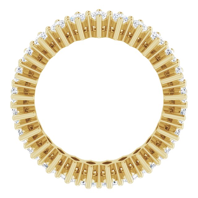 14K Gold Marquise Lab-Grown Diamond Shared-Prong Eternity Band – 4.3x2.25 mm Stones - Yellow Gold - view 2
