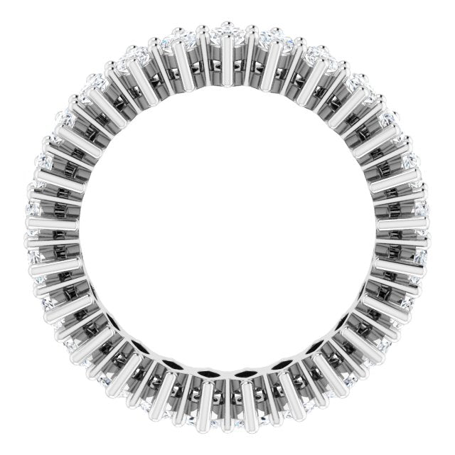 14K Gold Marquise Lab-Grown Diamond Shared-Prong Eternity Band – 4.3x2.25 mm Stones - White Gold - view 2