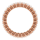 14K Gold Marquise Lab-Grown Diamond Shared-Prong Eternity Band – 4.3x2.25 mm Stones - Rose Gold - view 2