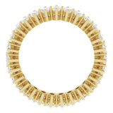 14K Gold Marquise Lab-Grown Diamond Shared-Prong Eternity Band – 4.3x2.25 mm Stones - Yellow Gold - view 2