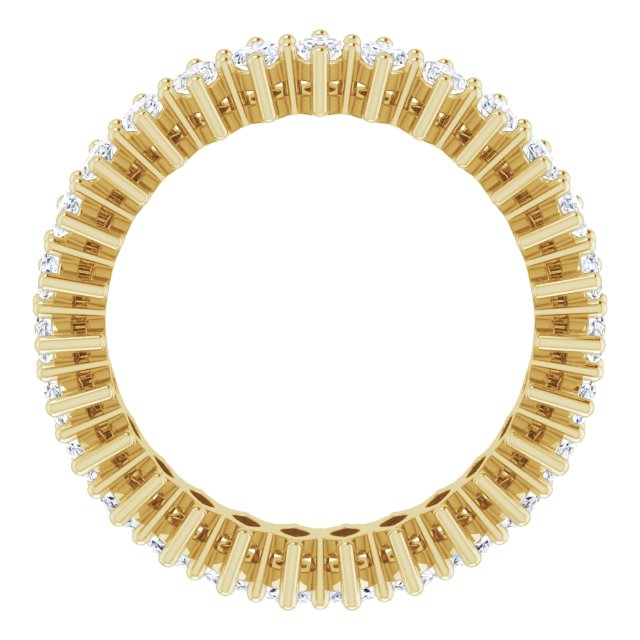 14K Gold Marquise Lab-Grown Diamond Shared-Prong Eternity Band – 4.3x2.25 mm Stones - Yellow Gold - view 2