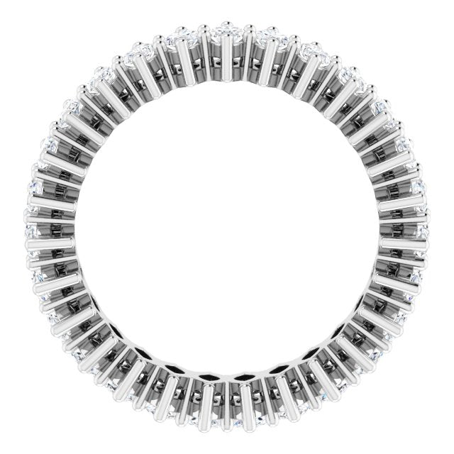 Platinum Marquise Natural Diamond Shared-Prong Eternity Band – 4.3x2.25 mm Stones - view 2