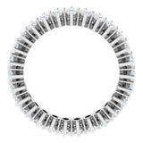 14K Gold Marquise Natural Diamond Shared-Prong Eternity Band – 4.3x2.25 mm Stones - White Gold - view 2