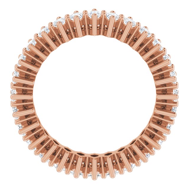 14K Gold Marquise Natural Diamond Shared-Prong Eternity Band – 4x2 mm Stones (1 7/8–2 1/6 CTW) - Rose Gold - view 2