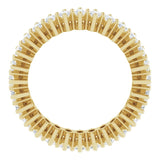 14K Gold Marquise Natural Diamond Shared-Prong Eternity Band – 4x2 mm Stones (1 7/8–2 1/6 CTW) - Yellow Gold - view 2