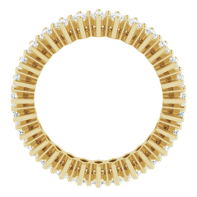 14K Gold Marquise Natural Diamond Shared-Prong Eternity Band – 4x2 mm Stones (1 7/8–2 1/6 CTW) - Yellow Gold - view 2