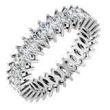 Platinum Marquise Natural Diamond Shared-Prong Eternity Band – 4x2 mm Stones (1 7/8–2 1/6 CTW)