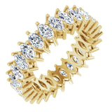 14K Gold Marquise Lab-Grown Diamond Shared-Prong Eternity Band – 4.3x2.25 mm Stones - Yellow Gold