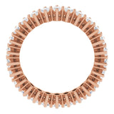 14K Gold Marquise Lab-Grown Diamond Shared-Prong Eternity Band – 4.3x2.25 mm Stones - Rose Gold - view 2