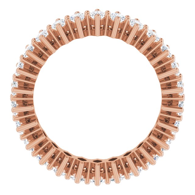 14K Gold Marquise Lab-Grown Diamond Shared-Prong Eternity Band – 4.3x2.25 mm Stones - Rose Gold - view 2