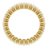 14K Gold Marquise Lab-Grown Diamond Shared-Prong Eternity Band – 4.3x2.25 mm Stones - Yellow Gold - view 2