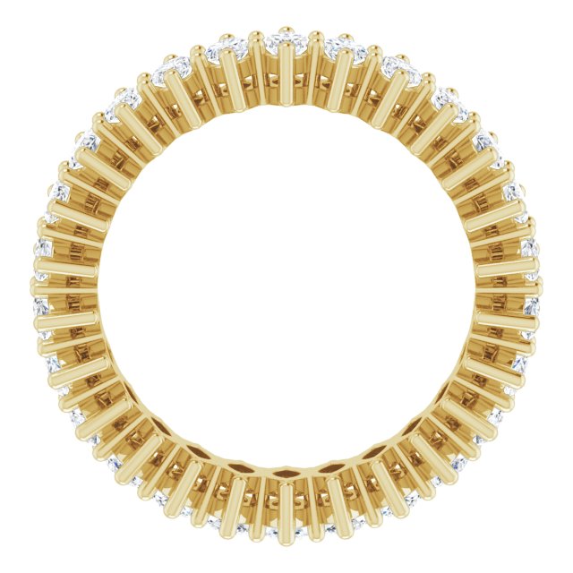14K Gold Marquise Lab-Grown Diamond Shared-Prong Eternity Band – 4.3x2.25 mm Stones - Yellow Gold - view 2
