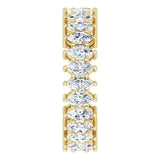 14K Gold Marquise Lab-Grown Diamond Shared-Prong Eternity Band – 4.3x2.25 mm Stones - Yellow Gold - view 4