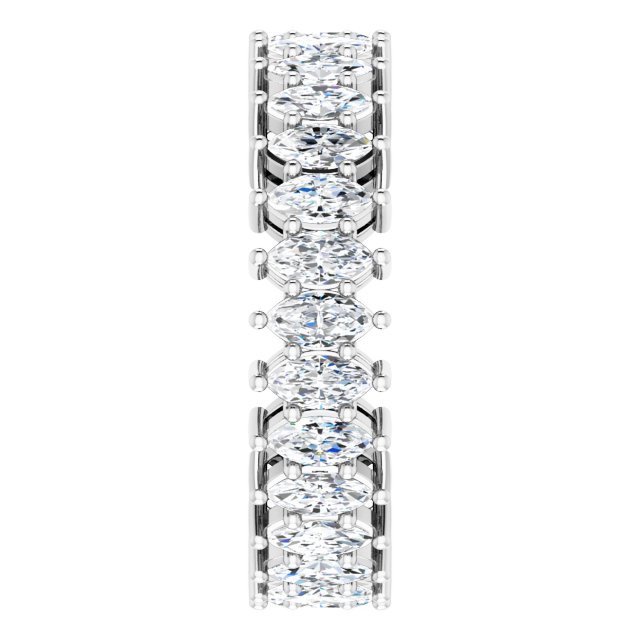 Platinum Marquise Natural Diamond Shared-Prong Eternity Band – 4x2 mm Stones (1 7/8–2 1/6 CTW) - view 4