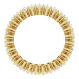 14K Gold Marquise Lab-Grown Diamond Shared-Prong Eternity Band – 4x2 mm Stones (1 7/8–2 1/6 CTW) - Yellow Gold - view 2