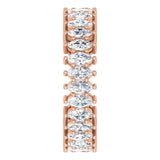 14K Gold Marquise Lab-Grown Diamond Shared-Prong Eternity Band – 4x2 mm Stones (1 7/8–2 1/6 CTW) - Rose Gold - view 4