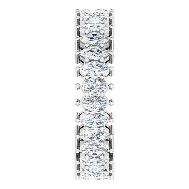 Platinum Marquise Natural Diamond Shared-Prong Eternity Band – 4x2 mm Stones (1 7/8–2 1/6 CTW) - view 4