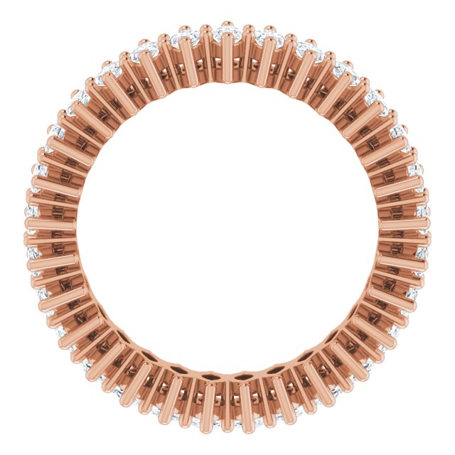 14K Gold Marquise Lab-Grown Diamond Shared-Prong Eternity Band – 4x2 mm Stones (1 7/8–2 1/6 CTW) - Rose Gold - view 2