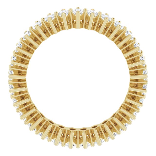 14K Gold Marquise Lab-Grown Diamond Shared-Prong Eternity Band – 4x2 mm Stones (1 7/8–2 1/6 CTW) - Yellow Gold - view 2
