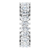 Platinum Marquise Lab-Grown Diamond Shared-Prong Eternity Band – 4.3x2.25 mm Stones - view 4