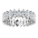 Platinum Marquise Natural Diamond Shared-Prong Eternity Band – 4.5x2.5 mm Stones (2 7/8–3 1/4 CTW) - view 3