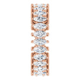 14K Gold Marquise Lab-Grown Diamond Shared-Prong Eternity Band – 4x2 mm Stones (1 7/8–2 1/6 CTW) - Rose Gold - view 4