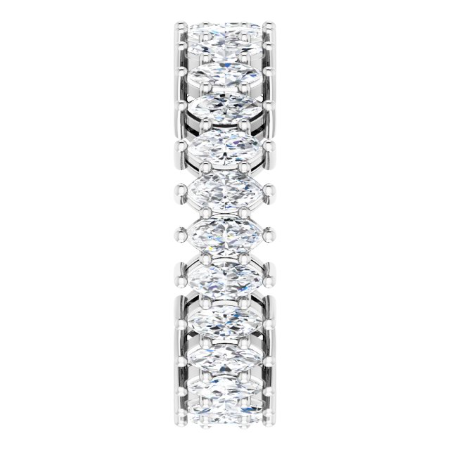 Platinum Marquise Lab-Grown Diamond Shared-Prong Eternity Band – 4x2 mm Stones (1 7/8–2 1/6 CTW) - view 4
