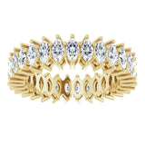 14K Gold Marquise Lab-Grown Diamond Shared-Prong Eternity Band – 4x2 mm Stones (1 7/8–2 1/6 CTW) - Yellow Gold - view 3