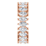 14K Gold Marquise Lab-Grown Diamond Shared-Prong Eternity Band – 4.5x2.5 mm Stones (2 7/8–3 1/4 CTW) - Rose Gold - view 4