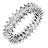 Platinum Marquise Lab-Grown Diamond Shared-Prong Eternity Band – 4.3x2.25 mm Stones