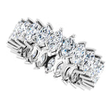 Platinum Marquise Natural Diamond Shared-Prong Eternity Band – 4.5x2.5 mm Stones (2 7/8–3 1/4 CTW) - view 5