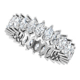 Platinum Marquise Lab-Grown Diamond Shared-Prong Eternity Band – 4.5x2.5 mm Stones (2 7/8–3 1/4 CTW) - view 5