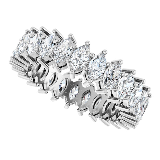 Platinum Marquise Lab-Grown Diamond Shared-Prong Eternity Band – 4.5x2.5 mm Stones (2 7/8–3 1/4 CTW) - view 5