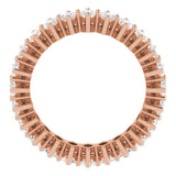 14K Gold Marquise Lab-Grown Diamond Shared-Prong Eternity Band – 4.5x2.5 mm Stones (2 7/8–3 1/4 CTW) - Rose Gold - view 2