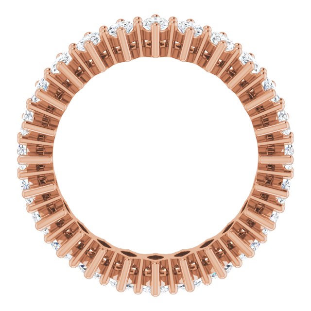 14K Gold Marquise Lab-Grown Diamond Shared-Prong Eternity Band – 4.5x2.5 mm Stones (2 7/8–3 1/4 CTW) - Rose Gold - view 2