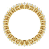 14K Gold Marquise Lab-Grown Diamond Shared-Prong Eternity Band – 4.5x2.5 mm Stones (2 7/8–3 1/4 CTW) - Yellow Gold - view 2