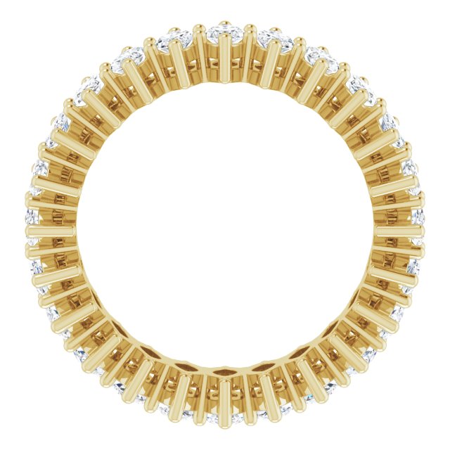 14K Gold Marquise Lab-Grown Diamond Shared-Prong Eternity Band – 4.5x2.5 mm Stones (2 7/8–3 1/4 CTW) - Yellow Gold - view 2