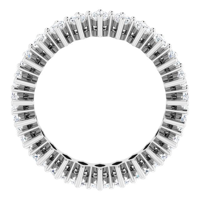 14K Gold Marquise Lab-Grown Diamond Shared-Prong Eternity Band – 4.5x2.5 mm Stones (2 7/8–3 1/4 CTW) - White Gold - view 2
