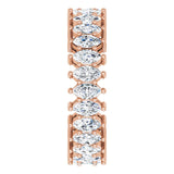 14K Gold Marquise Lab-Grown Diamond Shared-Prong Eternity Band – 4.3x2.25 mm Stones - Rose Gold - view 4