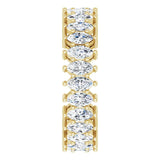 14K Gold Marquise Lab-Grown Diamond Shared-Prong Eternity Band – 4.3x2.25 mm Stones - Yellow Gold - view 4