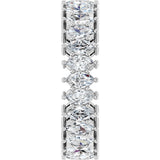 14K Gold Marquise Natural Diamond Shared-Prong Eternity Band – 4.3x2.25 mm Stones - White Gold - view 4