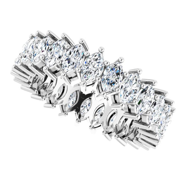Platinum Marquise Lab-Grown Diamond Shared-Prong Eternity Band – 4.5x2.5 mm Stones (2 7/8–3 1/4 CTW) - view 5