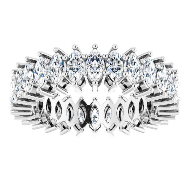 Platinum Marquise Lab-Grown Diamond Shared-Prong Eternity Band – 4x2 mm Stones (1 7/8–2 1/6 CTW) - view 3
