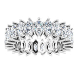 14K Gold Marquise Lab-Grown Diamond Shared-Prong Eternity Band – 4.5x2.5 mm Stones (2 7/8–3 1/4 CTW) - White Gold - view 3