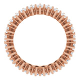 14K Gold Marquise Lab-Grown Diamond Shared-Prong Eternity Band – 4.5x2.5 mm Stones (2 7/8–3 1/4 CTW) - Rose Gold - view 2