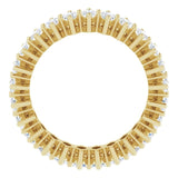 14K Gold Marquise Lab-Grown Diamond Shared-Prong Eternity Band – 4.5x2.5 mm Stones (2 7/8–3 1/4 CTW) - Yellow Gold - view 2