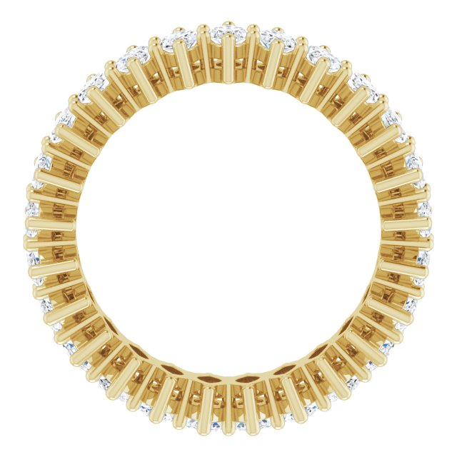 14K Gold Marquise Lab-Grown Diamond Shared-Prong Eternity Band – 4.5x2.5 mm Stones (2 7/8–3 1/4 CTW) - Yellow Gold - view 2