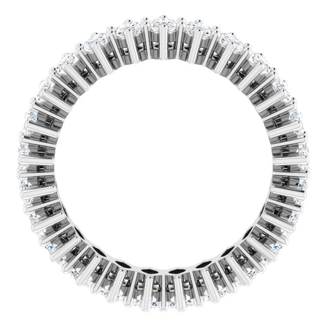 14K Gold Marquise Lab-Grown Diamond Shared-Prong Eternity Band – 4.5x2.5 mm Stones (2 7/8–3 1/4 CTW) - White Gold - view 2